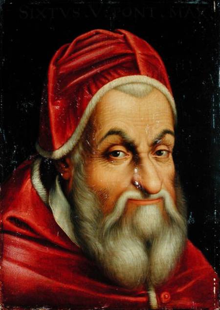 Pope Sixtus V (1520-90) van Scuola pittorica italiana