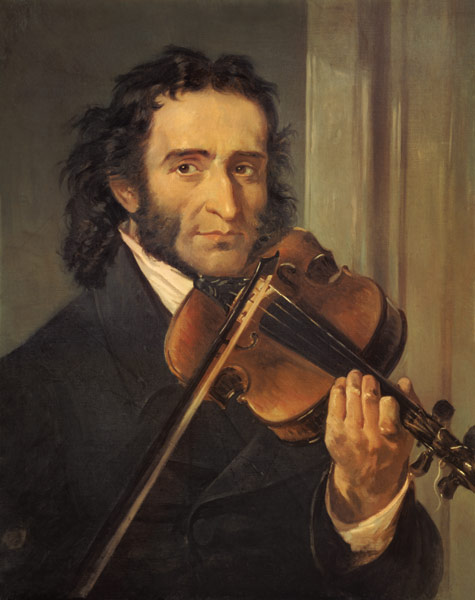 Portrait of Niccolo Paganini (1782-1840) van Scuola pittorica italiana