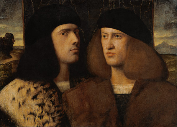 Portrait of Two Young Men van Scuola pittorica italiana