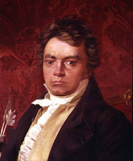 Portrait of Ludwig Van Beethoven (1770-1827) van Scuola pittorica italiana