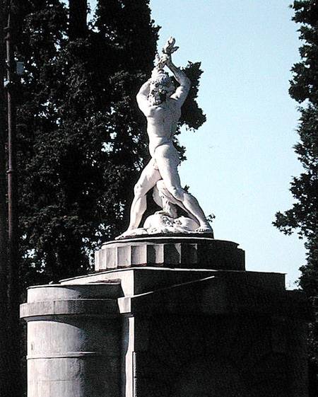 Statue of Hercules, which originally flanked the entrance to the villa van Scuola pittorica italiana