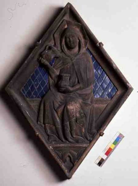 Temperance, relief tile from the Campanile van Scuola pittorica italiana