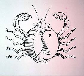 Cancer (the Crab) an illustration from the 'Poeticon Astronomicon' by C.J. Hyginus, Venice