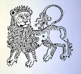 Leo (the Lion) an illustration from the 'Poeticon Astronomicon' by C.J. Hyginus, Venice