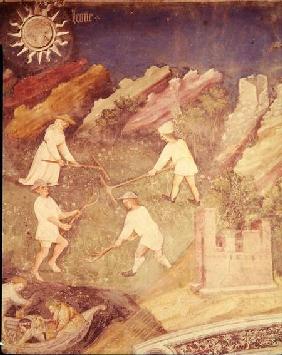 The Month of July, detail of the harvest
