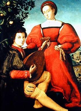 Venetian Lady and Lute Player