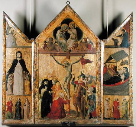 Triptych with Scenes from the Life of the Virgin van Scuola pittorica italiana