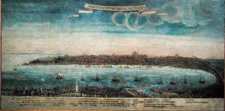 View of Constantinople van Scuola pittorica italiana