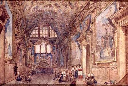 View of an Interior of the Doge's Palace in Venice van Scuola pittorica italiana