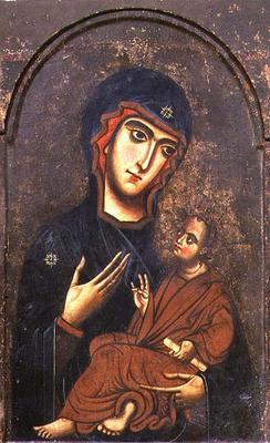 Madonna and Child, known as the Pisa Madonna, Florentine School (tempera on panel) van Italian School, (13th century)