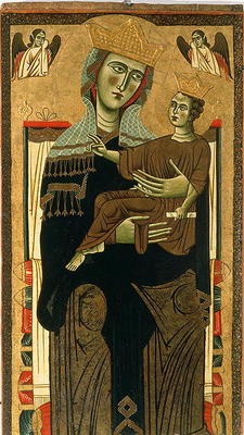 Madonna and Child (tempera on panel) van Italian School, (13th century)