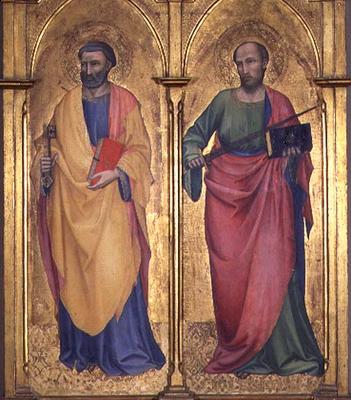 St. Peter and St. Paul (tempera on panel) van Italian School, (15th century)