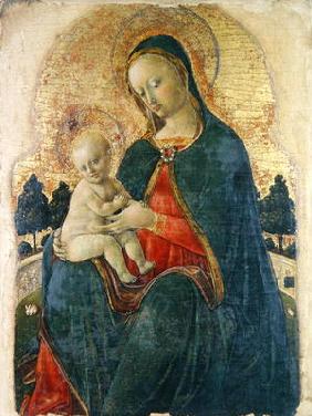 Madonna and Child in a Garden, Venetian Painter (panel)