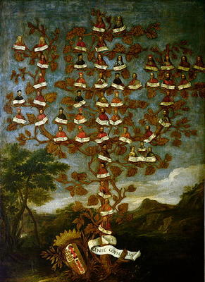 Family Tree of the Cornaro Family van Italian School, (18th century)
