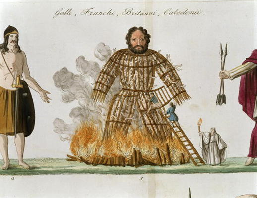 The Wicker Man, from 'The History of the Nations' (litho) van Italian School, (19th century)