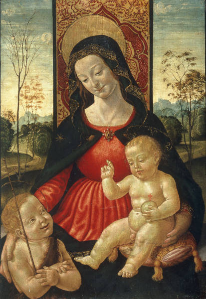 Ital.15.Jh., Maria mit Kind u.Johannes van Italienisch