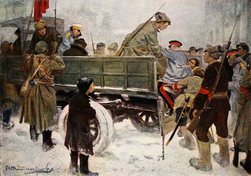 Arresting Generals during the Revolution in February 1917 van Ivan Alexeyevich Vladimirov