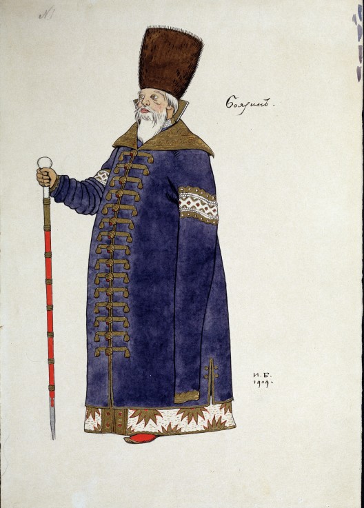 Costume design for the opera The golden Cockerel by N. Rimsky-Korsakov van Ivan Jakovlevich Bilibin