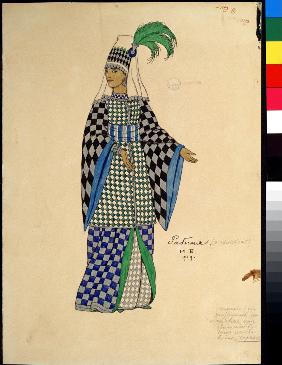 Costume design for the opera The golden Cockerel by N. Rimsky-Korsakov