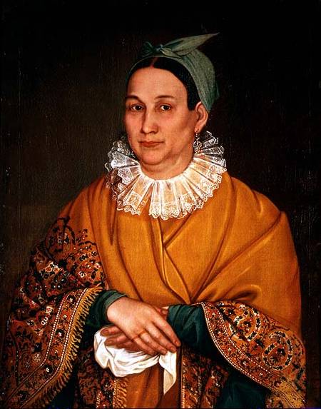 Portrait of a Merchant's Wife van Ivan Vasilievich Tarkhanov