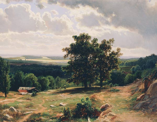 Oaks. Landscape near Düsseldorf van Iwan Iwanowitsch Schischkin
