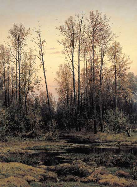 Shishkin / Forest in Spring / Painting van Iwan Iwanowitsch Schischkin