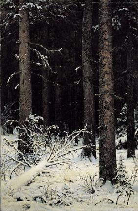Shishkin / Fir trees in Winter, Painting