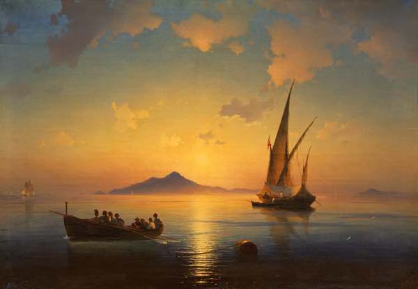The Bay of Naples van Iwan Konstantinowitsch Aiwasowski