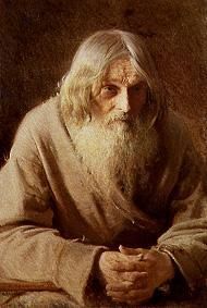Bildnis eines alten russischen Bauern van Iwan Nikolajewitsch Kramskoi