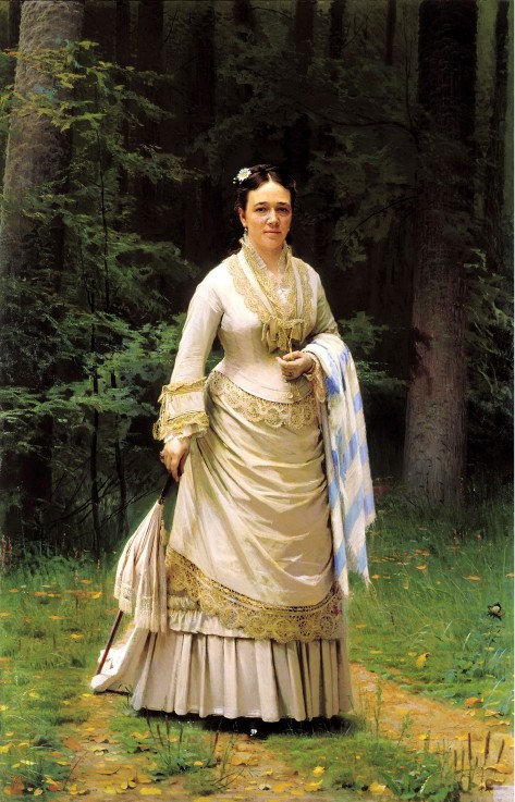 Portrait of Vera Tretyakova van Iwan Nikolajewitsch Kramskoi