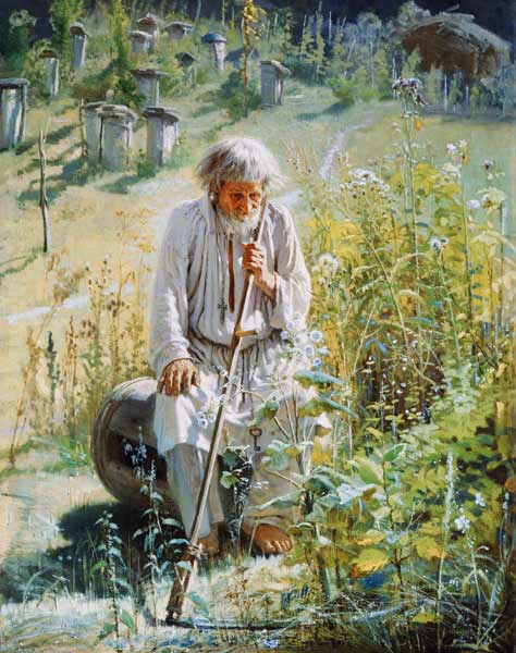 Beekeeper van Iwan Nikolajewitsch Kramskoi