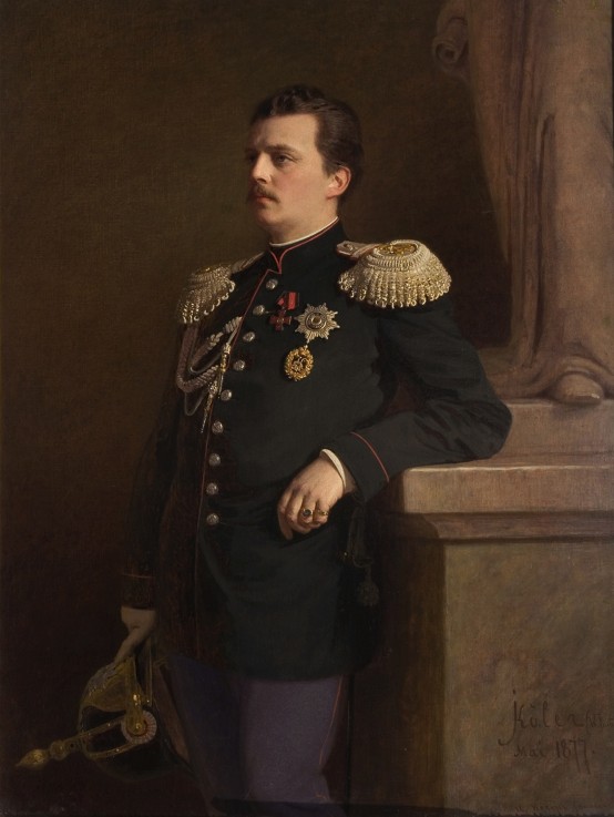 Portrait of Grand Duke Vladimir Alexandrovich of Russia (1847-1909) van Iwan Nikolajewitsch Kramskoi