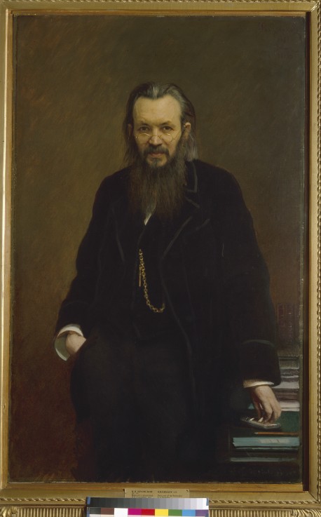 Portrait of the publisher and journalist Aleksey Suvorin (1834-1912) van Iwan Nikolajewitsch Kramskoi