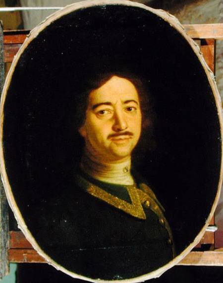 Portrait of Peter the Great (1672-1725) van Iwan Maximowitsch Nikitin