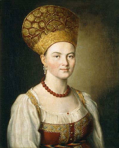 Peasant Woman in Russian Costume van Ivan Petrowitsch Argunov