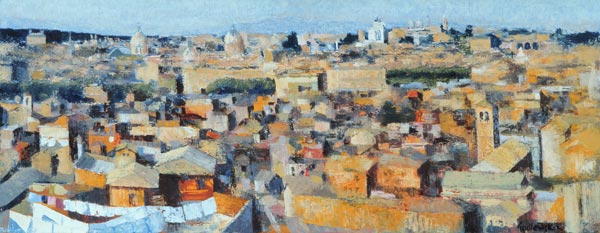 Rome, View from the Spanish Academy on the Gianicolo, 1968 (oil on canvas) (see also 213353 & 213354 van Izabella  Godlewska de Aranda