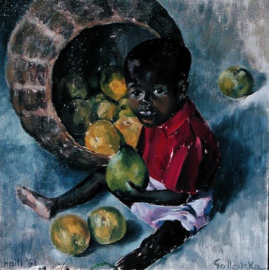 Fito, Twin Son of Abel, Haiti, 1961 (oil on board)  van Izabella  Godlewska de Aranda
