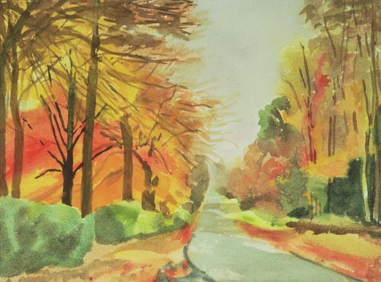 No.47 Autumn, Beaufays Road, Liege, Belgium (w/c)  van Izabella  Godlewska de Aranda