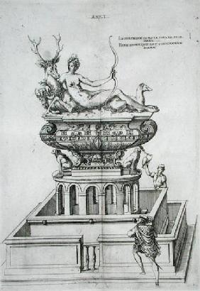 Fountain design, from 'Les Plus Belles Bastiments de France