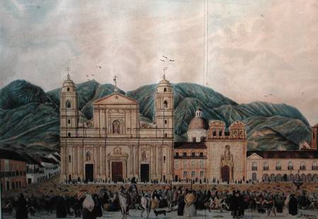 The Plaza de Bolivar, Bogota van J. Castillo