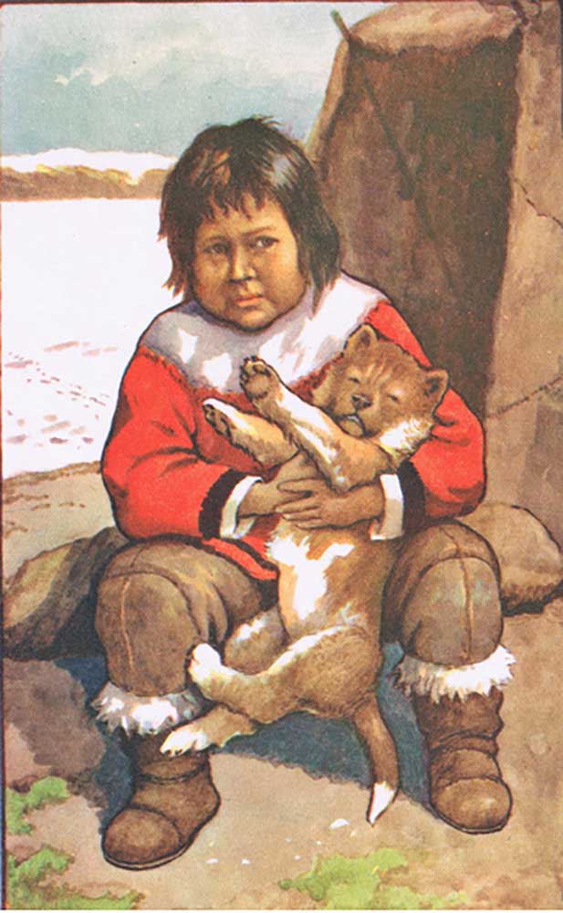 Eskimo child, from MacMillan school posters, c.1950-60s van J. Macfarlane