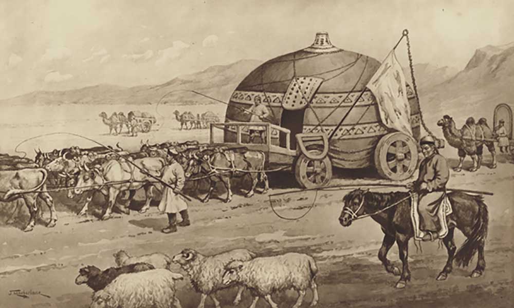 Hut-wagon of the Mongols van J. Macfarlane