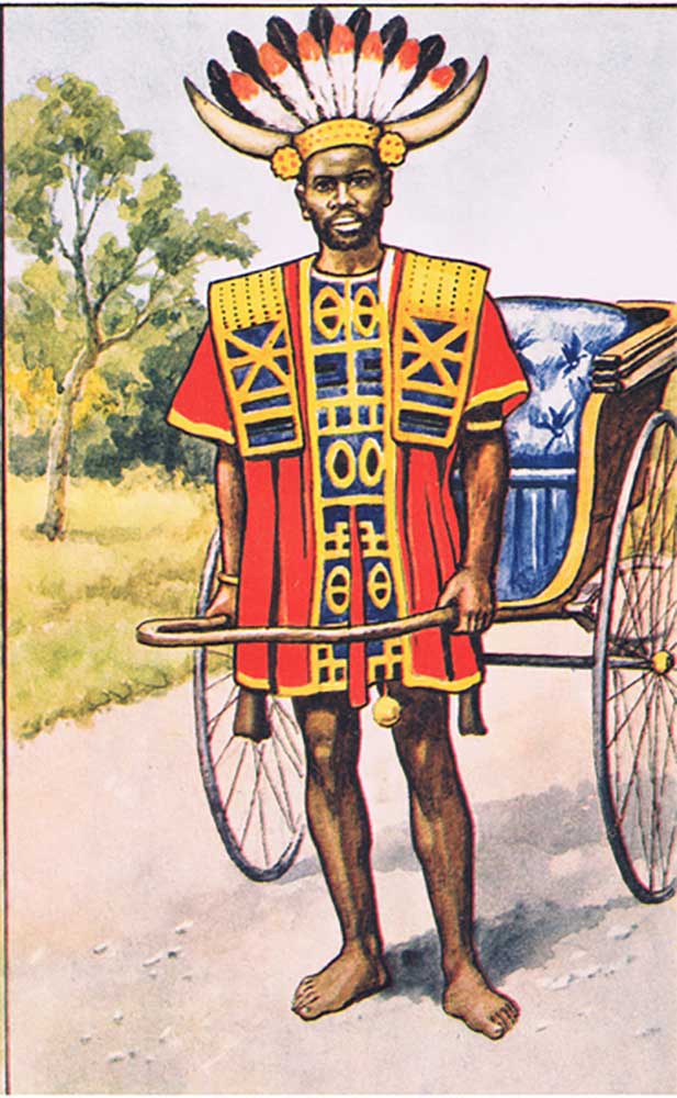 Jinricksha boy, from MacMillan school posters, c.1950-60s van J. Macfarlane