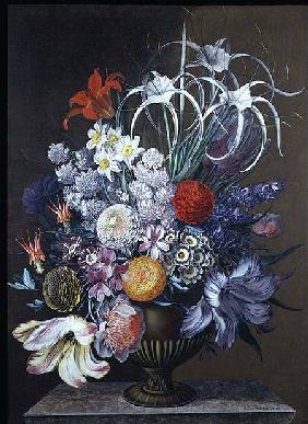 Still life of flowers (one of a pair)