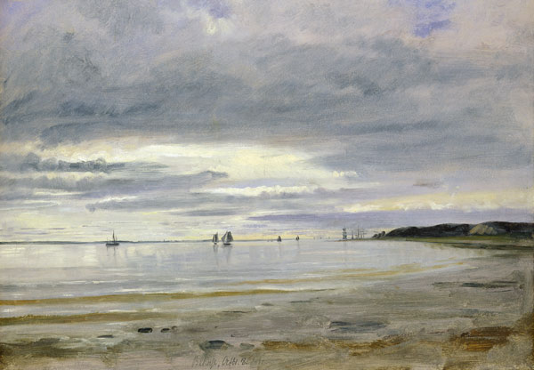 The Beach at Blankenese van Jacob Gensler