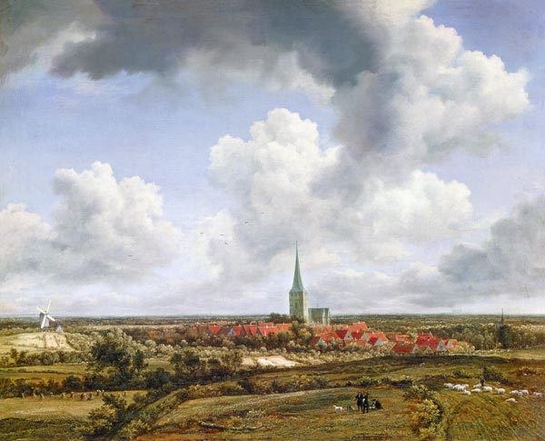 Zicht op ootmarsum  - Jacob van  Ruisdael van Jacob Isaacksz van Ruisdael