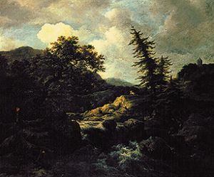 Berglandschaft mit Wildbach. van Jacob Isaacksz van Ruisdael