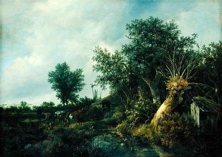 Landscape with a Hut van Jacob Isaacksz van Ruisdael