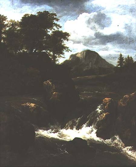 A Waterfall van Jacob Isaacksz van Ruisdael