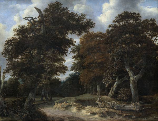 Road through an Oak Forest van Jacob Isaacksz van Ruisdael